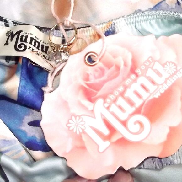 new SHOW ME YOUR MUMU Maxi Dress, XXS, Minty Floral, Heather Halter, Tall Vent - Picture 11 of 16